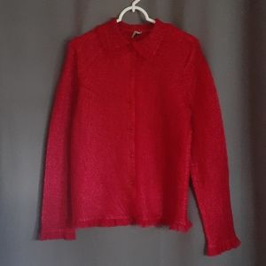 Itsu Red Chiffon Jacket